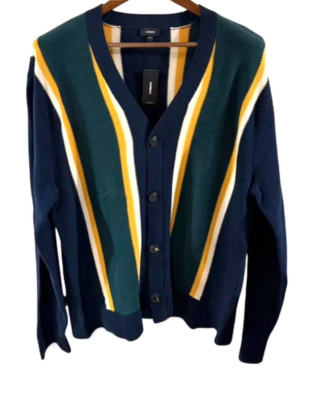 Express Stripes Varsity Cardigan Size Men’s Large (NWT)
